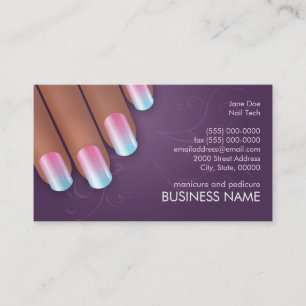 ManicuristOmbre affärer & möte kort i mörk