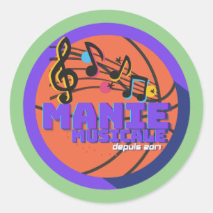 Manie Musicale-dekalett Runt Klistermärke