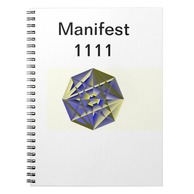 Manifest 1111 Kristall anteckningsbok (Framsidan)
