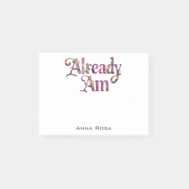 *~* Manifest AP85 Blommigt Gatitude 6 READY AM Post-it Block (Framsida)