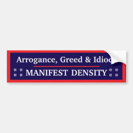Manifest Density Bumper Sticker Bildekal