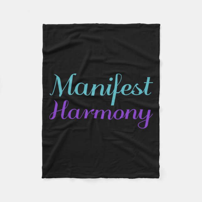 Manifest Harmony Medvetande om förebyggande av sjä Fleecefilt (Framsidan)