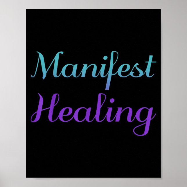Manifest Healing Självmordsförebyggande Design Poster (Framsidan)