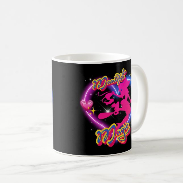 Manifest Magic Witch Mugg, Söt Magisk Häxa  Kaffemugg (Framsida höger)