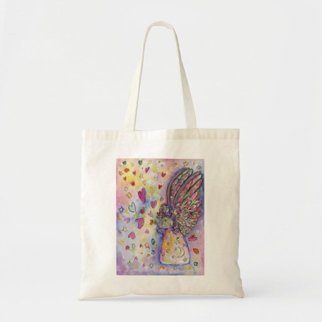 Manifestande Universe Guardian Angel Art Tote Bag Tygkasse (Framsidan)
