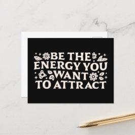 Manifestation affirmationer lag av attraktion vykort