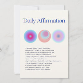 manifestation av dagliga bekräftelser inbjudningar