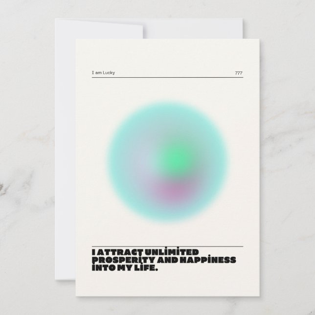 manifestation av dagliga bekräftelser inbjudningar (Framsida)