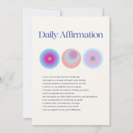 manifestation av dagliga bekräftelser inbjudningar