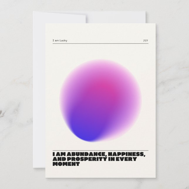 manifestation av dagliga bekräftelser inbjudningar (Framsida)