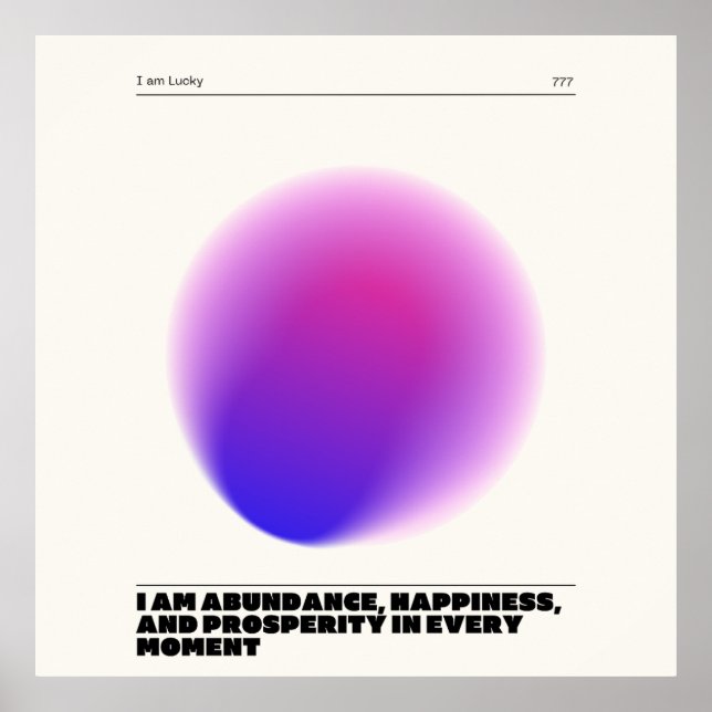 manifestation av dagliga bekräftelser poster (Framsidan)