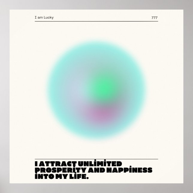 manifestation av dagliga bekräftelser poster (Framsidan)