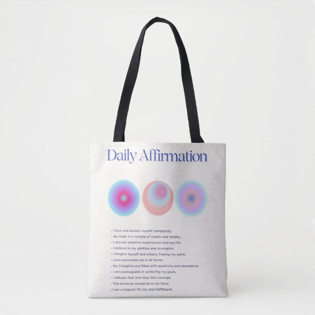 manifestation av dagliga bekräftelser tygkasse (Framsida)