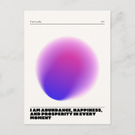 manifestation av dagliga bekräftelser vykort