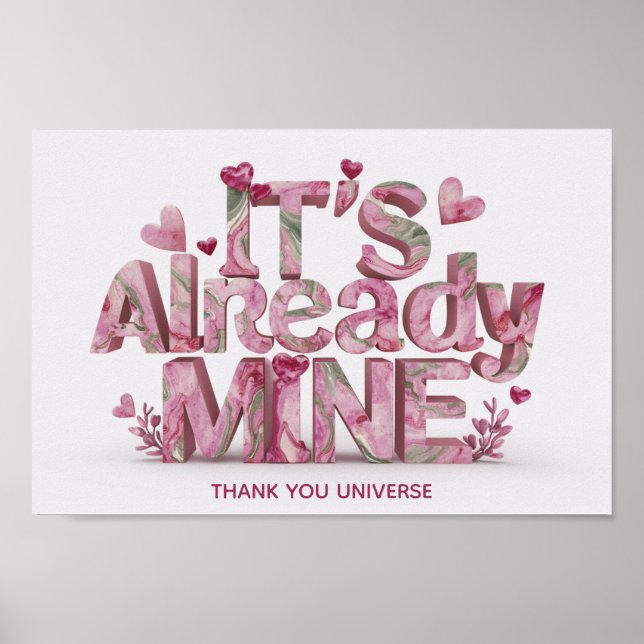 *~* Manifestation Law of Attraktion AP85 Poster (Framsidan)