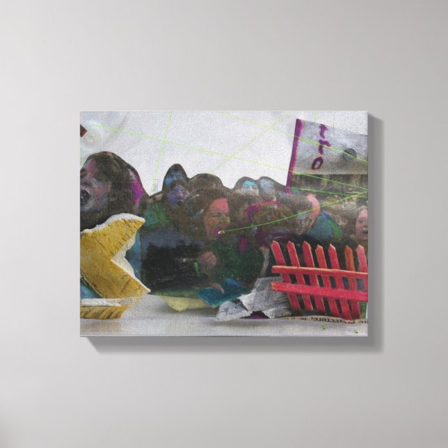 Manifestation Student Strejka K7 1986 Blandad medi Canvastryck (Framsida)