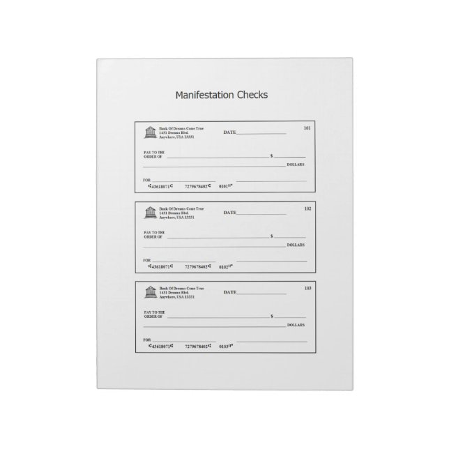 Manifestationskontroll av tomma penningkontroller anteckningsblock (Roterad)