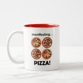 Manifestera Pepperoni Pizza Två-Tonad Mugg