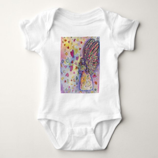 Manifestera Universe Angel Art Baby-kostymer T Shirt (Framsida)