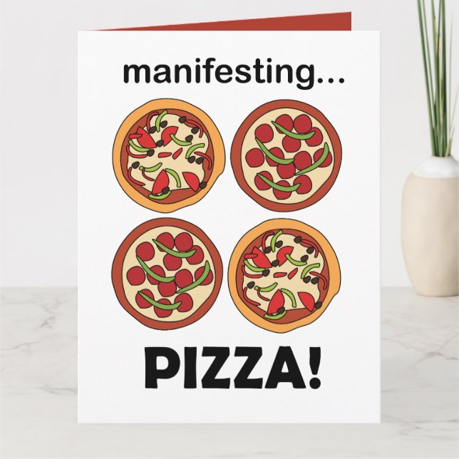 Manifesterar Pepperoni Ostpizza  Kort (Framsida)