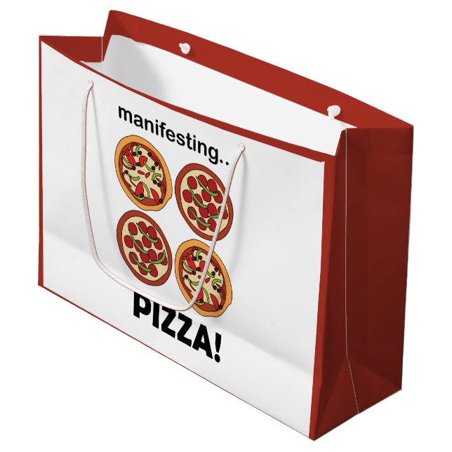 Manifestering av Pepperoni Pizza Födelsedagsfest (Framsidan Vinklad)