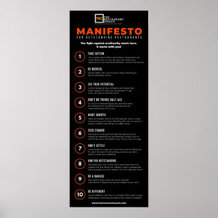 Manifestet för enastående restauranger 2.0 poster
