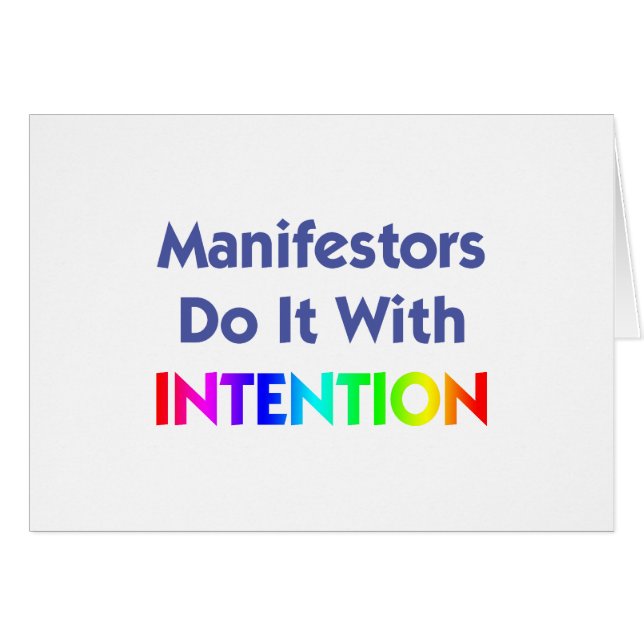 Manifestet gör det avsiktligt hälsningskort (Framsidan Horizontal)