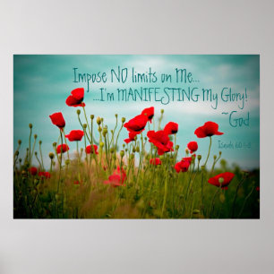 Manifesting glory bible verse Isaiah 60:1-2 poster
