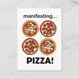 Manifesting Pepperoni Pizza Restaurant Visitkort