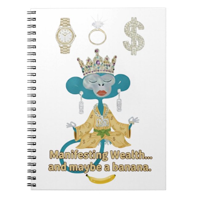 manifesting wealth anteckningsbok (Framsidan)