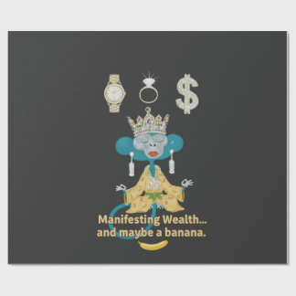 Manifesting Wealth Monkey zen art  Presentpapper