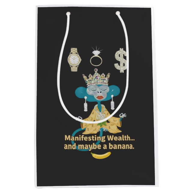 Manifesting Wealth Monkey zen-konst  (Framsidan)
