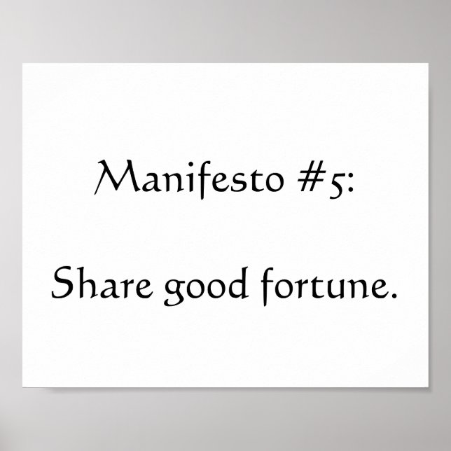 Manifesto #5 poster (Framsidan)