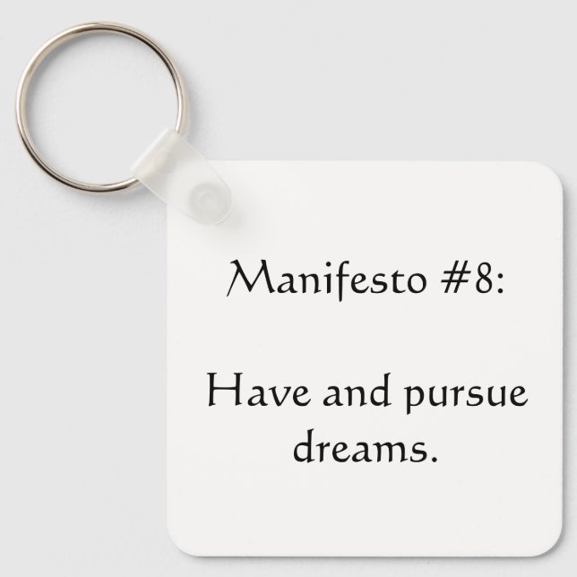 Manifesto #8 nyckelring (Framsida)
