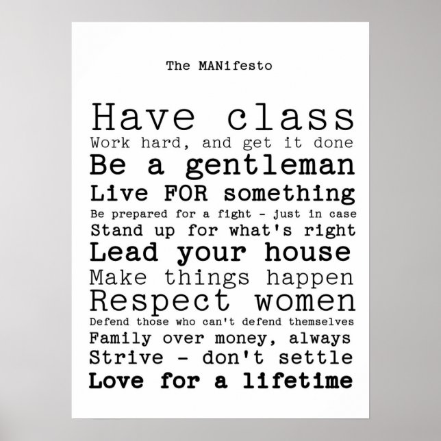 MANifesto Poster (Framsidan)