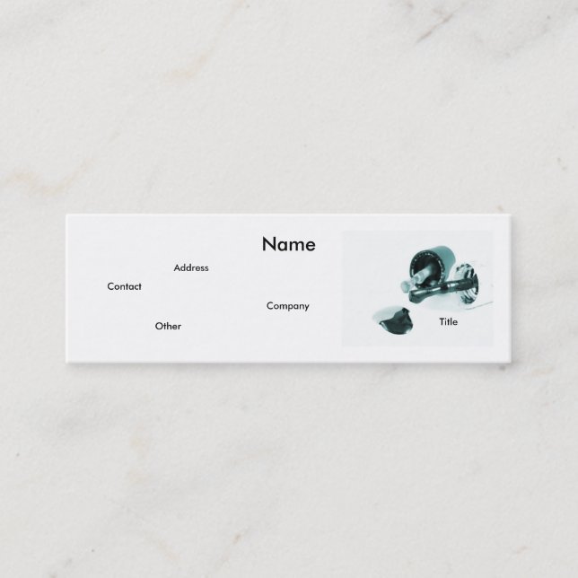 Manikurist i svartvitt mini visitkort (Framsida)