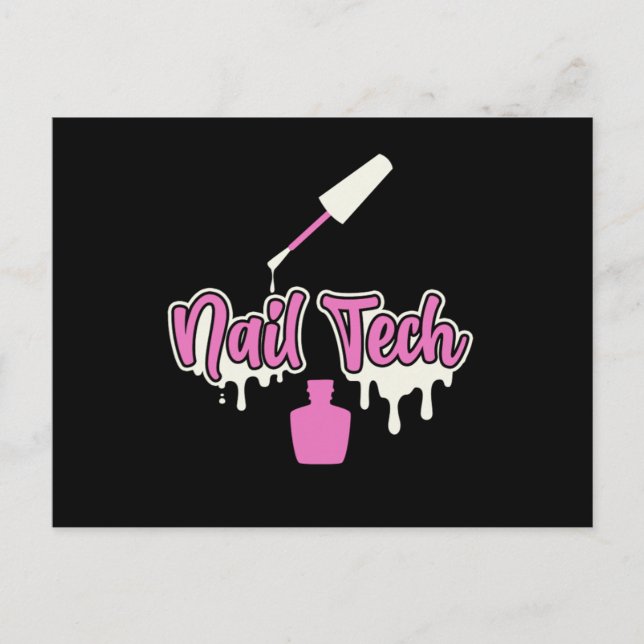 Manikurist Nagel Tech Poland Färg Beauty Pedicuris Vykort (Framsida)