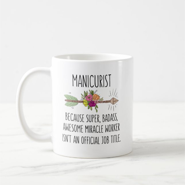 Manikurist Nail Technician Gift Idea Kaffemugg (Vänster)