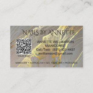 Manikurist Nail Technician Guld accent Visitkort