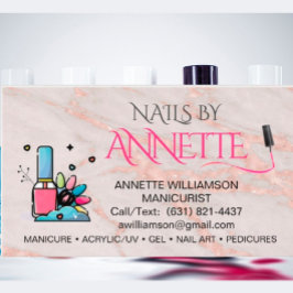 Manikurist Nail Technician  Ro Marble Visitkort