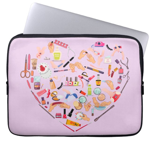 Manikurist Nail Technician Verktyg Heart Laptop Fodral (Framsidan)