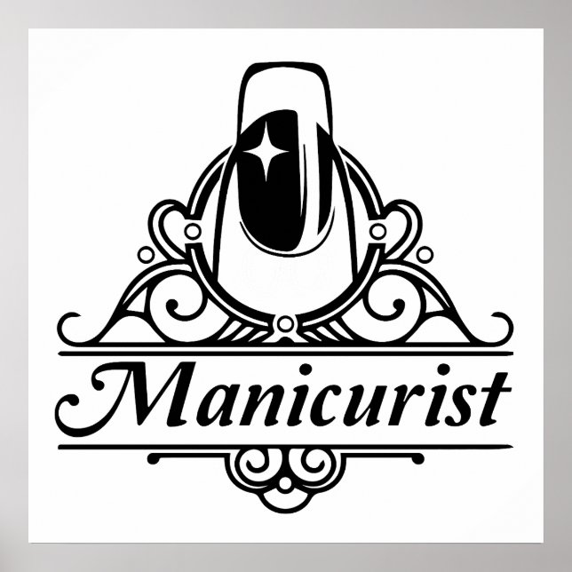 Manikurist på jobbet poster (Framsidan)