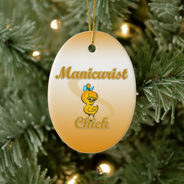 Manikursiv Chick Julgransprydnad Keramik (Träd)