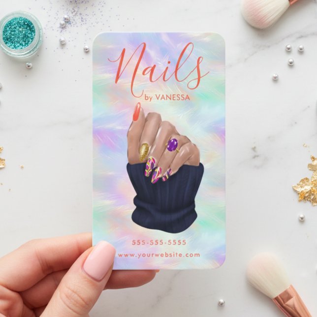 Manikyr Artist Stilfull Opal Nagelkonststudio Visitkort (Skapare uppladdad)