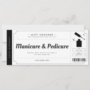Manikyr Pedikyr Presentkupong Certifikat Inbjudningar