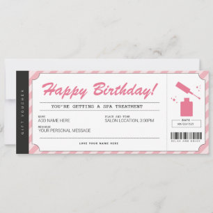 Manikyr Pedikyr Rosa Presentkupong Certifikat Inbjudningar