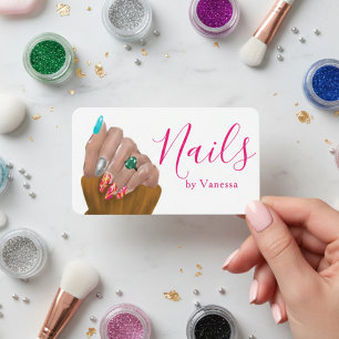 Manikyrister Skönhetssalong Nageltekniker Visitkort