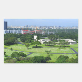 Manila American Cemetery och Memorial i Rektangulärt Klistermärke