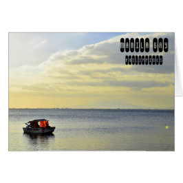 Manila Bay i Filippinerna Hälsningskort