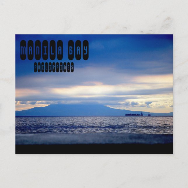 Manila Bay i Filippinerna Vykort (Framsida)